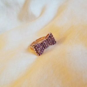 Rose gold bow ring