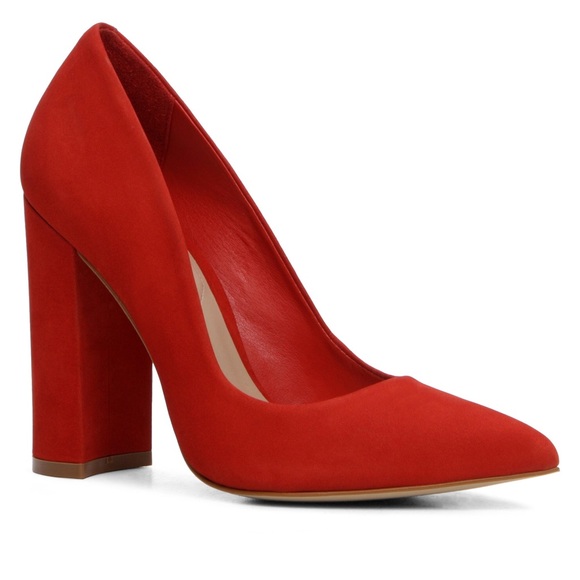ALDO red chunky heel
