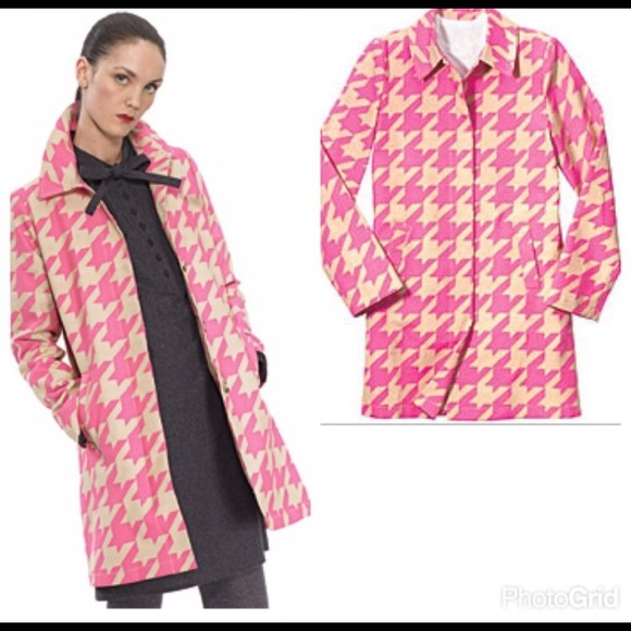 houndstooth rain jacket