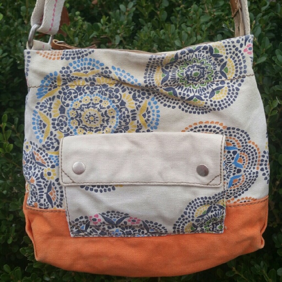 Fossil crossbody canvas bag