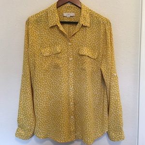 Yellow Button-down Blouse