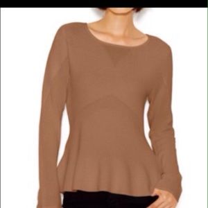 Sweater w/ Peplum Hem and Unique Textures