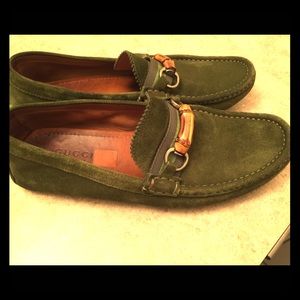 Gucci Suede Bamboo accent drivers