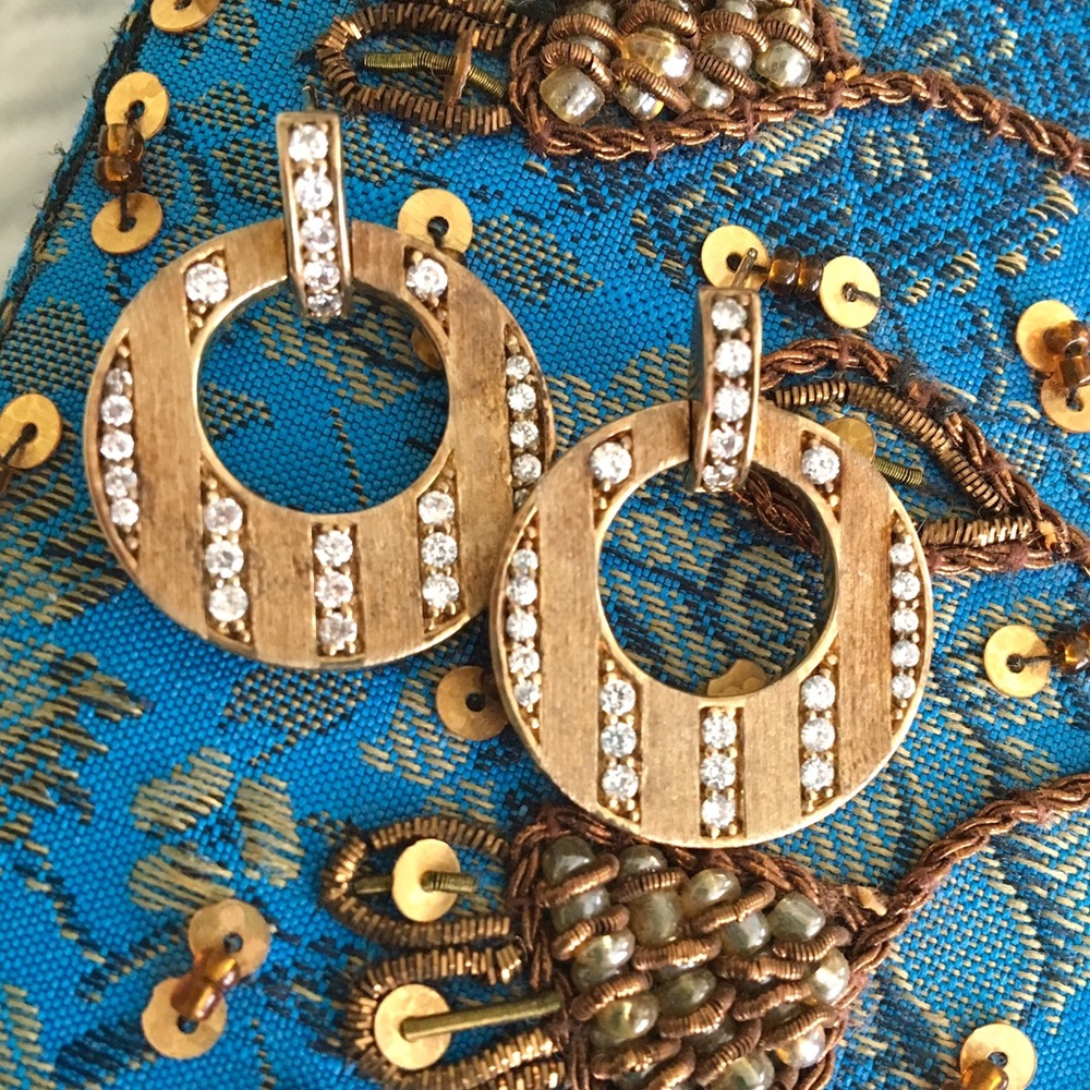 Sterling silver statement earrings (in gold tone)