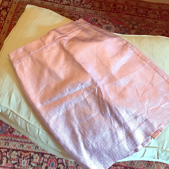 Jcrew metallic pink skirt