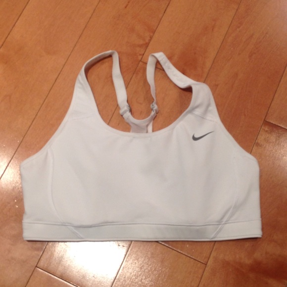 Nike Other - White NIKE Dri-Fit Running Exercise Workout Bra