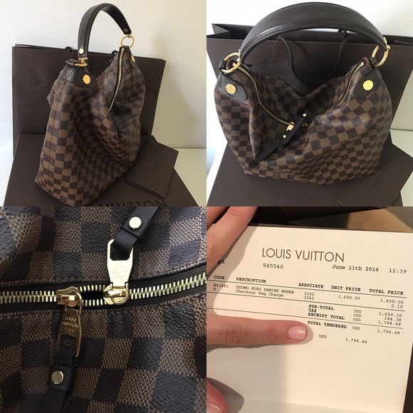 π«Sold β’ Duomo Hobo Damier Ebene Handbag - Picture 2 of 4