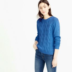 J.Crew Cotton Cable Knit Sweater Size M