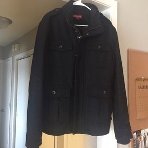 Men's Black Pea Coat