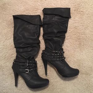 Bakers black Lexie Slouch boots