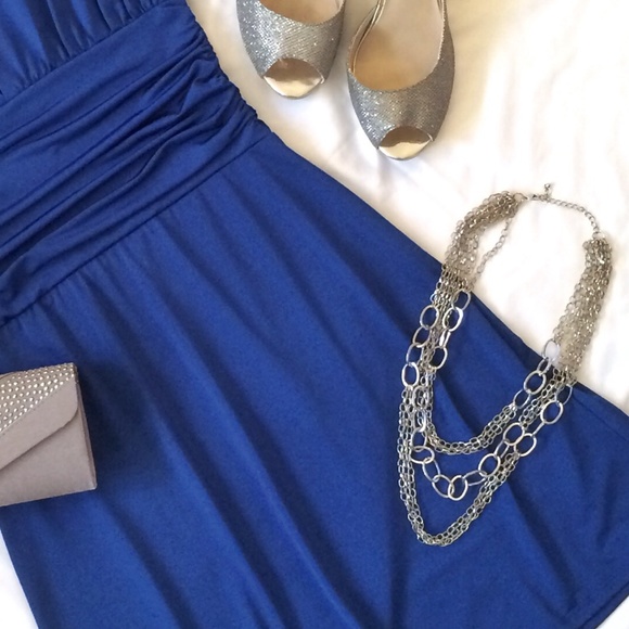 Silver Toned Multi Layer Chain Necklace