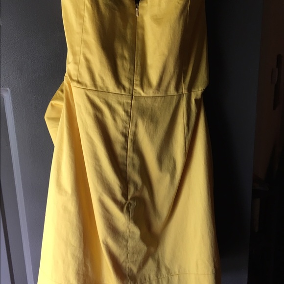 Yellow Strapless French Connection Dress - Picture 3 of 4