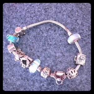 Pandora bracelet sterling silver charms