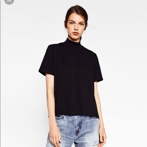 NWT ZARA HIGH NECK T SHIRT