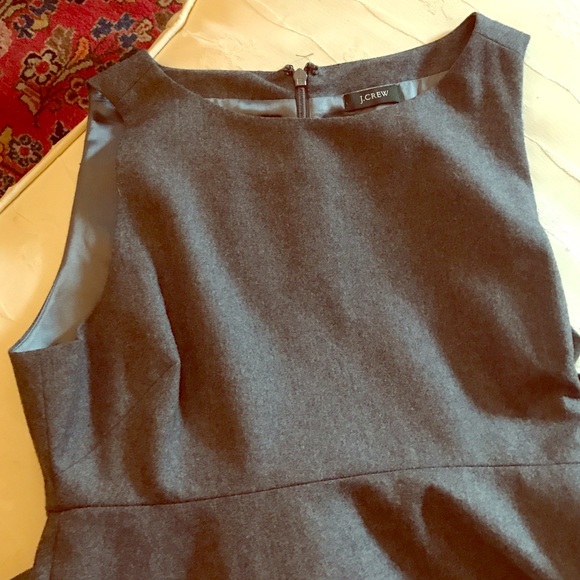 Jcrew wool grey empire waist dress