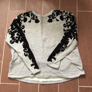 Velvet black detailed top