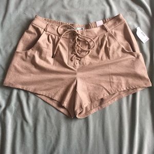 🔴SALE🔴 Maurices Faux Suede Lace-Up Shorts