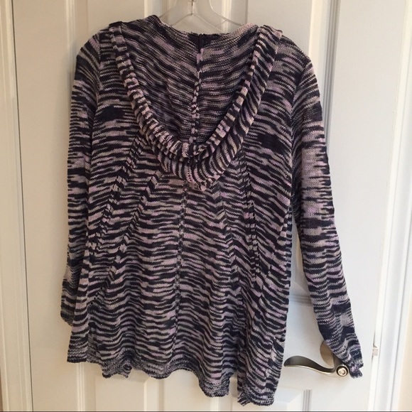 Young threads NYC blue lilac cardigan sweater - Picture 2 of 4