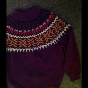 Vtg Purple Fair Isle Mock Neck Sweater ❤️SALE❤️ Vtg Purple Fair Isle Mock Neck Sweater ❤️SALE❤️