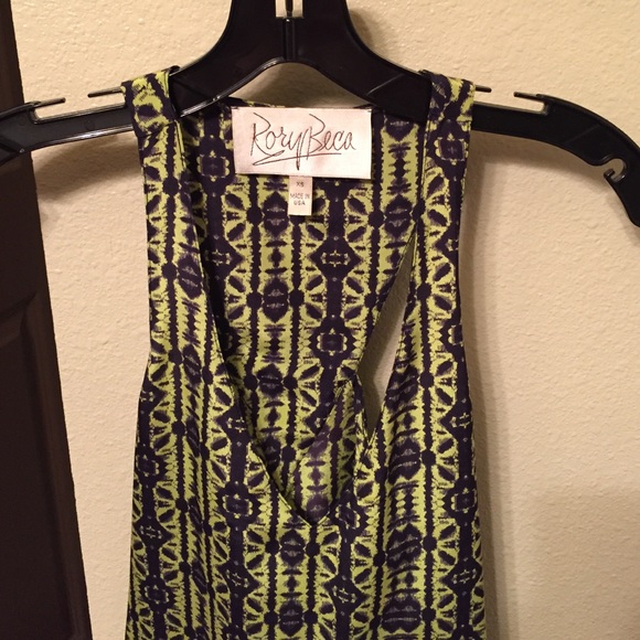 NWOT Rory Beca Printed Silk Tank Top XS - Picture 2 of 3