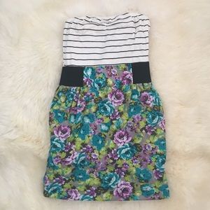 Cute Floral Strapless Dress!