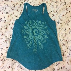 Blue Sun and Moon Tank Top