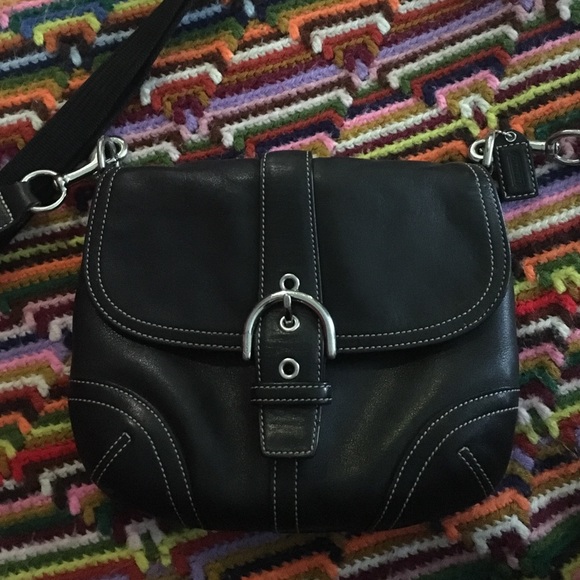 Vintage Coach cross body saddle bag