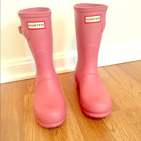 Short Pink Hunter Boots
