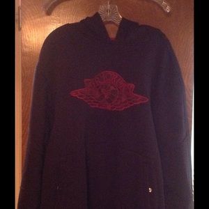 2 Men's xl black and red retro Jordan hoodie