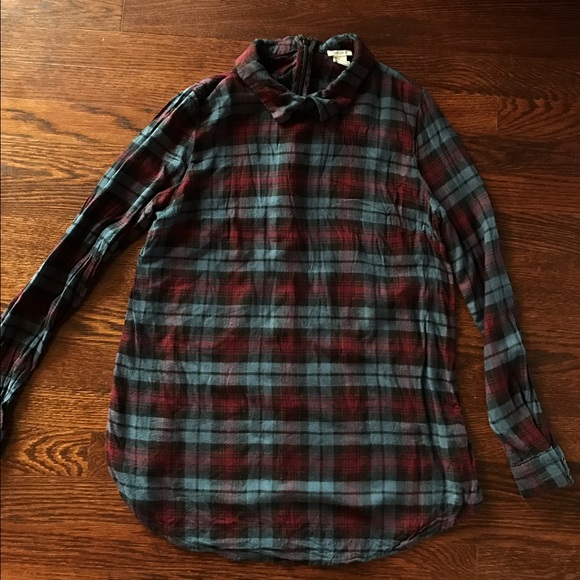 Forever 21 Collared Plaid Blouse