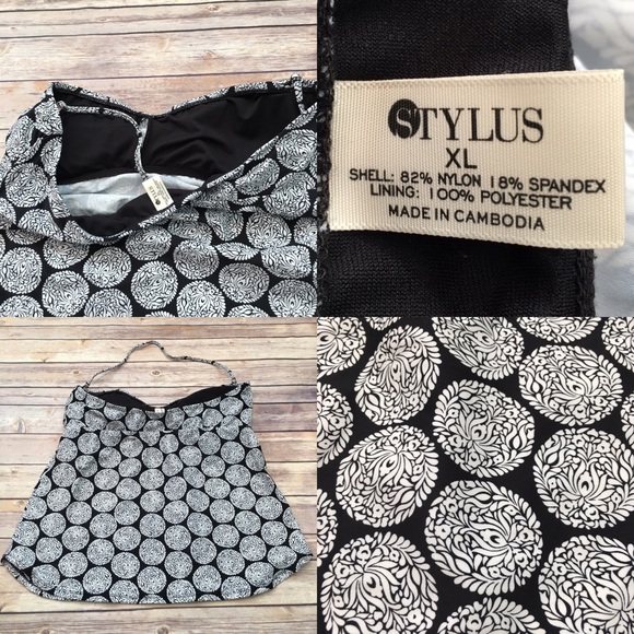 SOLD 🌿XL Stylus Tube Top Tankini Polka Dot Swim - Picture 3 of 4