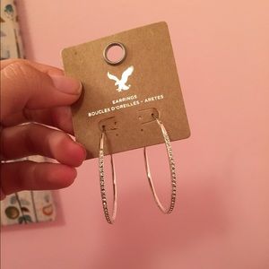 Diamond hoop earrings