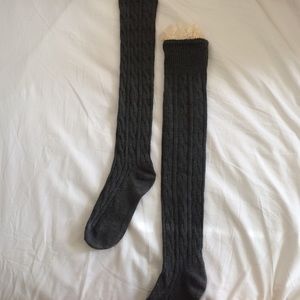 Knee socks with lace