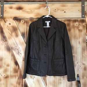 Liz Claiborne brown leather jacket