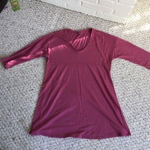 Uniqlo long sleeve rose pink tunic.
