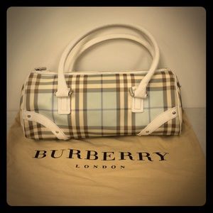 Authentic Burberry baby blue check shoulder bag