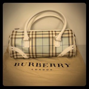 Authentic Burberry Baby Blue Check Shoulder Bag - image 1