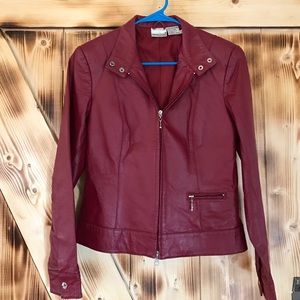 Newport News red leather jacket