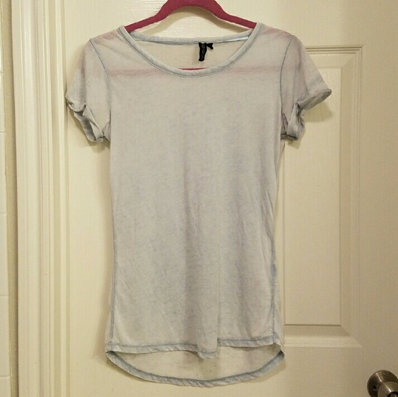*NWOT* Buttery soft light blue sheer tee