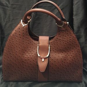 Brown bumpy spotted purse