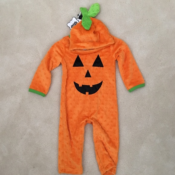 ❗️SOLD❗️NWT Mud Pie Pumpkin Onesie Costume 6-9 mo - Picture 1 of 4