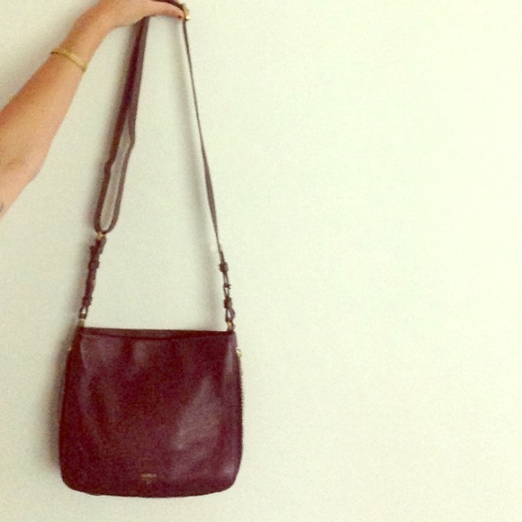 Fossil maroon over the shoulder bag