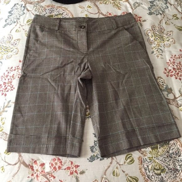 Brown plaid shorts