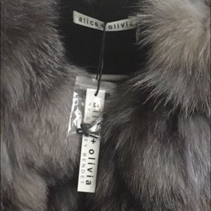 Alice and Olivia real fur coat