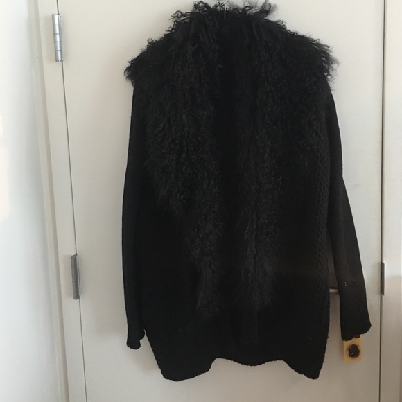Vince oversized boyfriend cardigan with shearling