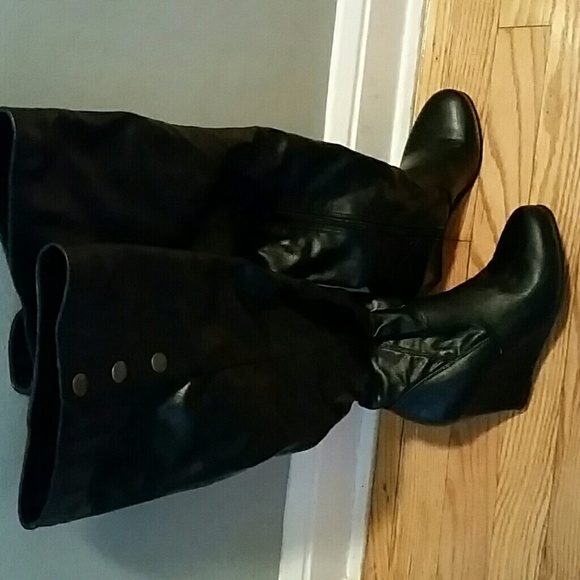 Over the Knee "Chinese Laundry" wedge Boots