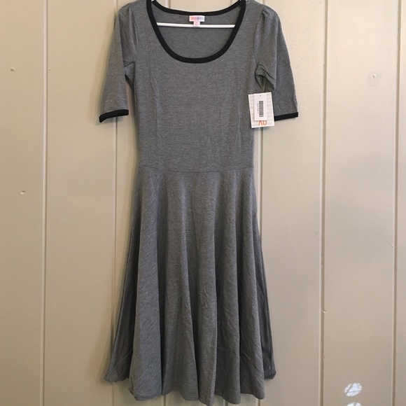 NWT LuLaRoe Nicole - XS - Grey/Black