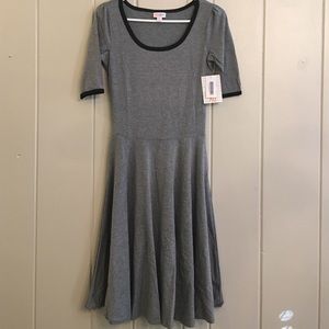 NWT LuLaRoe Nicole - XS - Grey/Black