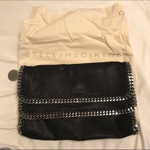 Stella McCartney black fold over clutch