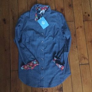 Adorable denim button up